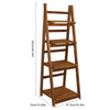 4 Tier Ladder Folding Plant Flower Stand Book Shelf Display Shelving Rack Wooden