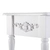 Console Table 2 Drawer Hall Table Wood Storage Shelf White