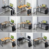 L Shaped Office Desk PC Workstation Corner Table Black Home Office Gaming