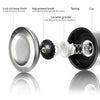 2pcs Salt & Pepper Grinder Shaker Stainless Steel Glass Manual Spice Mill Bottle