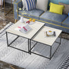 Modern Nested Coffee Table Set of 2 Marble End Table Nesting Sofa Side Tea Table