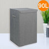 90L Large Folding Laundry Basket Washing Fabric Collapsible Storage Hamper Bin