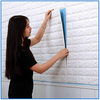 10Pcs 3D Tile Brick Wall Stickers Self-adhesive Wallpaper Foam Panel 70×77cm UK