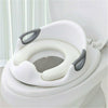 Kids Potty Training Toilet Seat Ring Soft Cushion Anti Slip +Handle Splash Guard