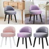 Velvet Upholstered Low Back Dressing Table Stool Bedroom Make Up Vanity Chair