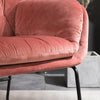 Distressed Nordic Vintage Velvet Armchair Lounge Chair High Back Sofa Fireside