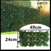 3M (24Pcs) Artificial Faux Ivy Leaf Hedge Garden Fence Privacy Screen Wall Cover