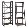 Tall Bookshelf Ladder Shelf Bookcase Industrial Storage Display Shelving Stand