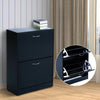 2 Drawers Shoe Storage Cabinet Door Cupboard Footwear Stand Rack