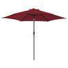 Outdoor 3M Garden Parasol Patio Round Sun Shade Umbrella Crank Canopy Wine Red