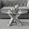 Round Silver Glass Coffee Table - Jade Boutique JAD016