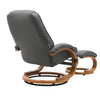 Faux Leather Recliner Chair Lounge Armchair Sofa W/ Foot Stool Metal Base Chairs