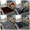 MODERN PATTERN RUG BLACK GREY SOFT LARGE LIVING ROOM FLOOR BEDROOM CARPET RUGS