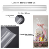 New 100mX80cm Wide Plain Clear Florist Craft Cellophane Roll Film Wrap Hamper PT