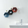 Corner/Hexagon Floating Shelves Storage Holder Self Stick Small Storage Box V