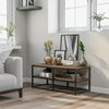 Rustic Console Table Industrial Sofa/Entry Table with Storage Open Bookshelf