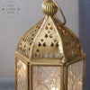 Brass Effect Moroccan Style Metal Lanterns Small Medium Large