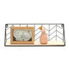 Industrial Wall Shelf Mounted Unit Metal Wire Wood Floating Rack Storage Shelves