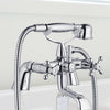 Traditional Victorian Bath Filler Shower Mixer Tap with Handset Bathroom Taps