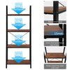 4 tier storage bookshelf display rack brown Storage Shelving living room