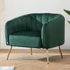 Emerald Green Velvet 2 Seater Sofa Couch Settee Oyster Shell Tub Chair Armchair