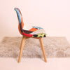 Tulip Patchwork Fabric Lounge Dining Chair Seat Vintage Retro Home Furniture