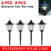 Garden LED Lights Lamp Post Solar Powered Borders Pathway Driveway Outdoor Patio