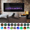 40 Inch Electric Wall Mounted LED Fireplace 9 Color Wall Inset Into Fire Heater