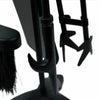Buxton Companion Set Fireplace Accessories 5 Piece Black Poker Brush Tong Shovel