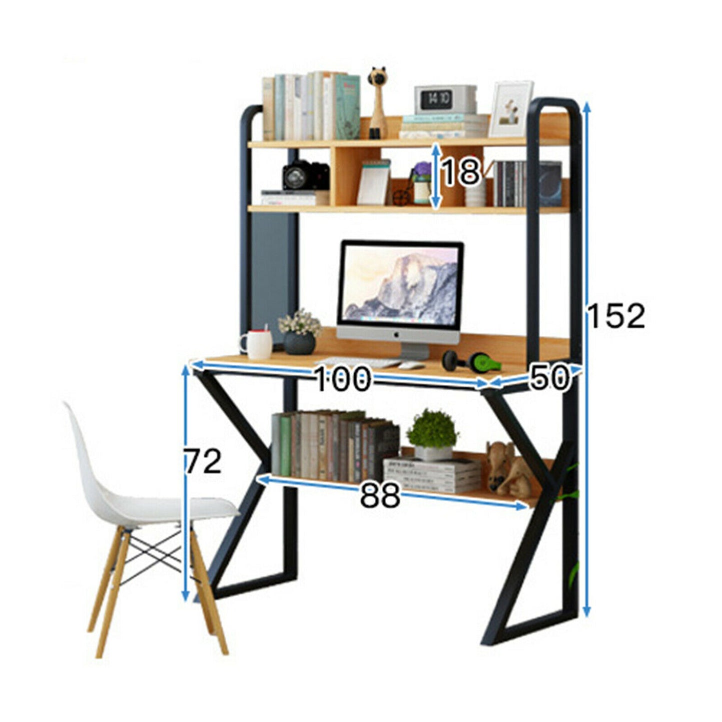 100CM Large Computer Desk Laptop PC Writing Study Table Office Home Workstation