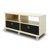 Furinno Andrey Entertainment Center with Bin Drawers, Steam Beech/Black