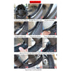 DIY Car Steering Wheel Cover With Needles Thread Black/Red Genuine Leather Sport