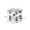Rectangle Glass Coffee Table with Stroage Modern Living Room Furniture Chrome