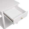 White Bedside Cabinet Side Table with Drawer Shelf Storage Corner Coffee Table