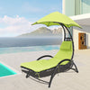 Outdoor Helicopter Chair Garden Rocking Lounger Pool Sun Bed Canopy Sunshade