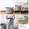 Grey Felt Storage Basket Bin with Handle Bedroom Closet Clothing Toy Storage UK