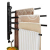 4 Swivel Rod Stainless Steel Towel Rack Storage Rail Holder Bathroom Wall Hanger