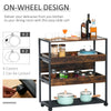 4-Tier Mobile Kitchen Storage Cart w/ Wheels Kitchen & Dining Room
