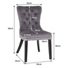 Velvet Dining Chair with Door Knocker Bedroom Dressing Accent Seat 1/2/4/6Chairs