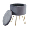 Velvet Storage Stool Footstool Footrest Dressing Table Seat Chair Ottoman