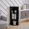 Semicircle Corner Shelf Wooden Bookcase Display Bookshelf Storage Rack Shelves