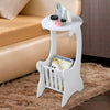 Small Round Side Table Room Tea Coffee Lamp Plant Stand Modern White Furniture