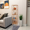 5 Tiers Wood Bamboo Multifunctional Storage Rack Narrow Shelving Unit RoomShelf