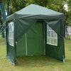 2X2m Pop-up Gazebo with Sides Outdoor Wedding Garden Tent Marquee Canopy Green