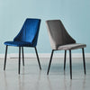 2/4/6 Modern Slope Dining Chairs Velvet Seat Metal Legs Home Kichen Chair Set UK