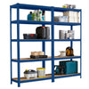 Neo 5 Tier Blue Large Steel Garage Shelving Racking Unit Storage Racks 180x90x40