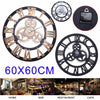 60CM EXTRA LARGE ROMAN NUMERALS SKELETON WALL CLOCK BIG GIANT OPEN FACE ROUND UK