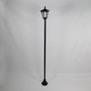 2.1m Solar Power Outdoor Black Security LED Lamp Post | Garden Path Driveway