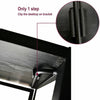 Black Folding Computer Desk Wooden Top Foldable Study Table Laptop Home Office