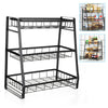 3 Tier Kitchen Spice Rack Storage Organizer Seasoning Bottle Stand Shelf Holder